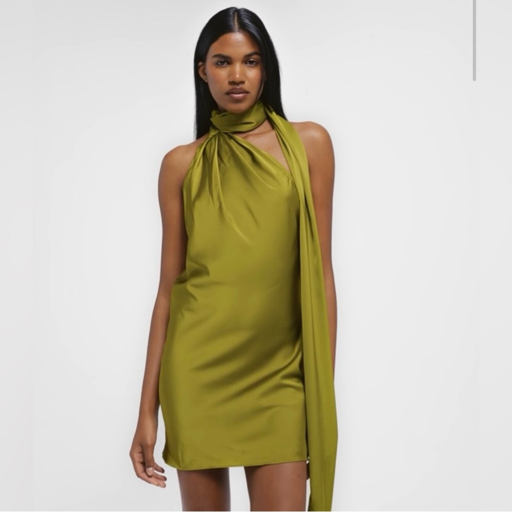 Serafia Dress Mini Dress Green